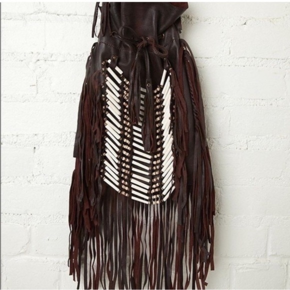 SPELL THE GYPSY COLLECTIVE | Dreamweaver Beaded Leather Fringe Crossbody Satchel - Picture 3 of 7